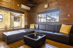 【1棟貸しコテージ：1階】50平米/バス付　平屋タイプのコテージ