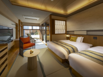 ■プレミアルーム-ツイン■檜風呂＋庭園＜33平米禁煙＞