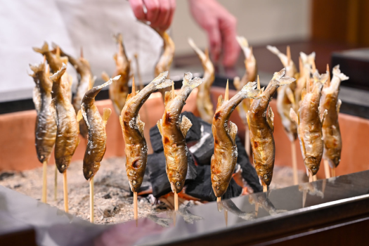 【夕食】鮎の塩焼き