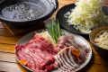 【1泊2食/近江牛と近江鴨のしゃぶしゃぶ】日本三大和牛・近江牛とブランド鴨・近江鴨のしゃぶしゃぶ、安土葱をはじめとする地場産野菜などもたっぷりのしゃぶしゃぶコース