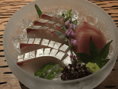 天然縞鯵　お造り