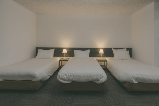 Japanese Western Room with 4 single beds - Bath and Toilet