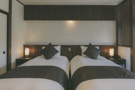 Japanese Modern Room with 2 single beds - Ski slopes View - Toilet only