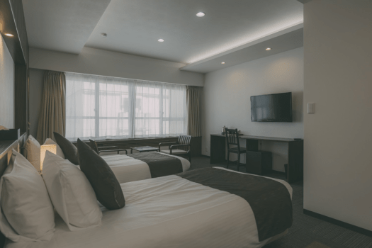 Japanese Modern Room with 2 single beds - Bath and Toilet