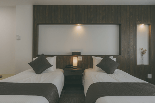 Japanese Modern Room with 2 single beds - Bath and Toilet