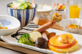 ご朝食はサラダやヨーグルトなど洋朝食をご用意いたします。
※ご朝食一例