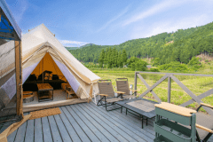 【Type　A】美山で過ごすグランピングテント【セミダブルベッド２台】