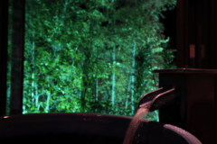 藍　露天風呂　夜景