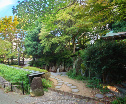 炭酸泉源は緑が多く静かでのんびりできるスポットです