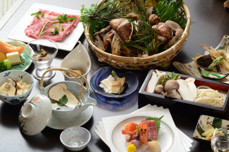 松茸会席(例)焼松茸一人1本 松茸会席(例)焼松茸一人1本