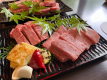 Dinner is Japanese beef steak course ”Sora"（￥40,000）
