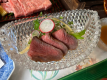 Dinner is Japanese beef steak course ”Sora"（￥40,000）