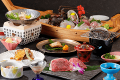 D【伊勢海老舟盛＆あわびの踊り焼き】