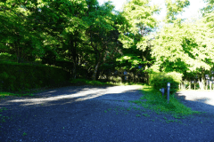 区画全体図（全体120㎡、平坦部75㎡）