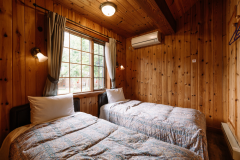 ツインルームの寝室