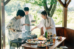 BBQイメージ写真／全客室にBBQのできる専用スペースがあります