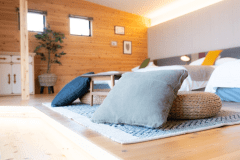 *【ウッドキャビン一例】別いつでもお好きな時に専用カヌーで池を回遊することができる別荘感覚のお部屋。