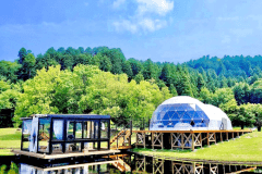 *【ツインドーム】2022年6月にオープン！水上テラス付きのテントです。