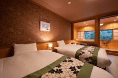 南館・ビューバス(温泉)付ツイン303　ベッドルームを広く作り、2人だけのお時間を演出