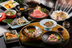 最高ランクの「プレミアム《そら》会席」一例★豪華食材や地元の旬な食材を生かし作り上げたお料理