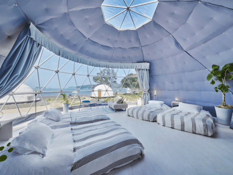 ＜グランデッキ／風の棟＞2020年7月 New Open！グランオーシャン伊勢志摩　海辺に一番近いビーチグランピング