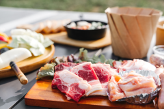 お肉盛沢山のBBQ。