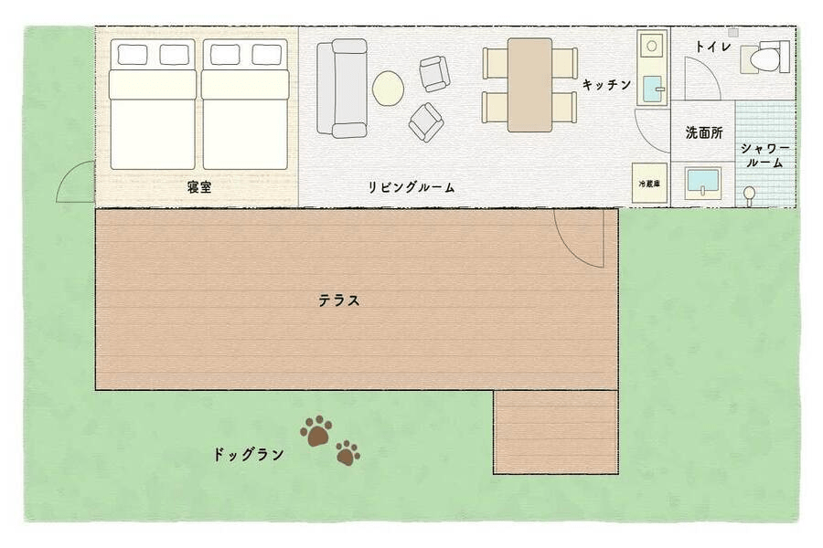 RUSTIC CAMP | 【ワンちゃん同伴OK】ウッドデッキ＆ドッグラン付き