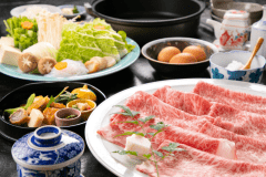 New Year's Choose from the <Omi Beef Luxury Sukiyaki/Shabu-Shabu> course meal
