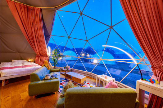 《5名以上の利用で1名無料🎁》1名分相当【14,000円】の割引ででお得に✨グループ・女子会・3世代旅行におすすめな超大型プレミアムドームStay【素泊まり/お持ち込み・お食事選択可】