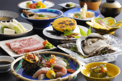 【夏・丹後味覚会席】岩牡蠣や和牛のしゃぶしゃぶ、茄子の田楽など旬の美味新鮮を味わう！（5月～8月は岩牡蠣が入ります）