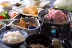 【和朝食】但馬牛や地元の干物、丹後コシヒカリなどを使用した朝食