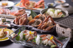 【活ガニづくし・1杯】日本海・冬の味覚の王様である「活松葉ガニ」で蟹づくし(一例) 【活ガニづくし・1杯】日本海・冬の味覚の王様である「活松葉ガニ」で蟹づくし(一例)