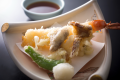【秋・但馬牛＆地魚会席】松茸と海老の天ぷら（一例）