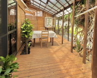 福木のキャビン専用 ウッドデッキ、干場