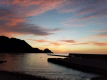 近くの堤防からの夕焼け