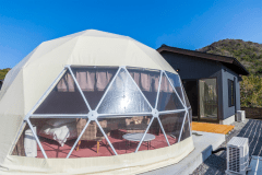 ◆Forest Dome◆＜king size bed＞5MDome-shaped tent・20㎡