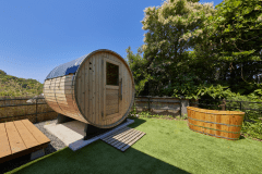 ◆Twin Dome with a sauna◆Dome-shaped tent・48㎡ーwith private saunaー