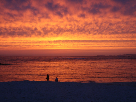 *白良浜の夕陽
