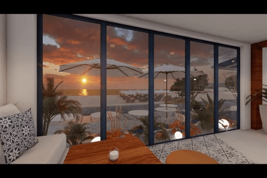 SuntideCafe＆Bar　Shirahamaで夕日を眺めながら夕食をどうぞ