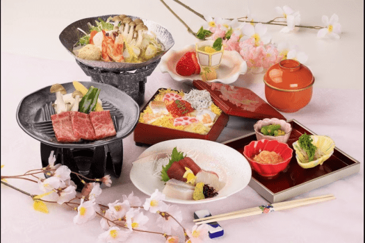 春の彩り、眼前に広がる白良浜。旬を愛でる「てまり会席」と2種の源泉・ミニバイキングを楽しむ贅沢日帰りプラン