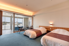 温泉かけ流し露天風呂付客室　浜水晶洋室