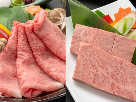 シンプルに鉄板で焼いて楽しむステーキは、牛肉本来の旨味そのまま味わえます。
しゃぶしゃぶは脂が適度に落ちさっぱりと、やわらかな食感と濃厚な旨味がお楽しみ頂けます。
飛騨牛の美味しさを、ぜひ一度お召し上がり下さい。