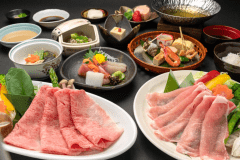 【しゃぶしゃぶ食べ比べプラン】飛騨牛＆飛騨旨豚をあっさりとしゃぶしゃぶで食べ比べ！