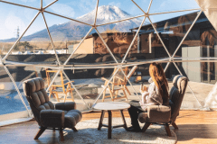 グランピングテントからの眺望は格別です。