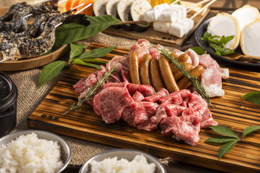 【BBQ‐スタンダード】飛騨牛&times;ボーノポークの「岐阜ブランド肉」を堪能♪（写真は4名分）