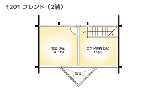 【間取りイメージ】1201：フレンド（2階）