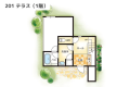 【間取りイメージ】201：テラス（1階）