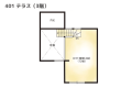 【間取りイメージ】401：テラス（3階）