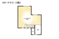 【間取りイメージ】201：テラス（3階）