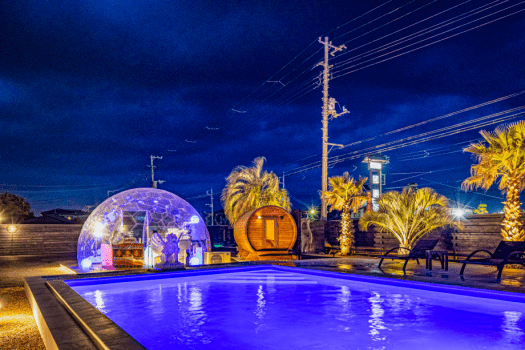 ◇学生旅行応援プラン◇【2月～4月24日までの期間限定！】3人以上ならコチラがお得！何人で泊まっても同一料金の1棟貸切ルームチャージで楽しむグランピング＜選べるお食事＞